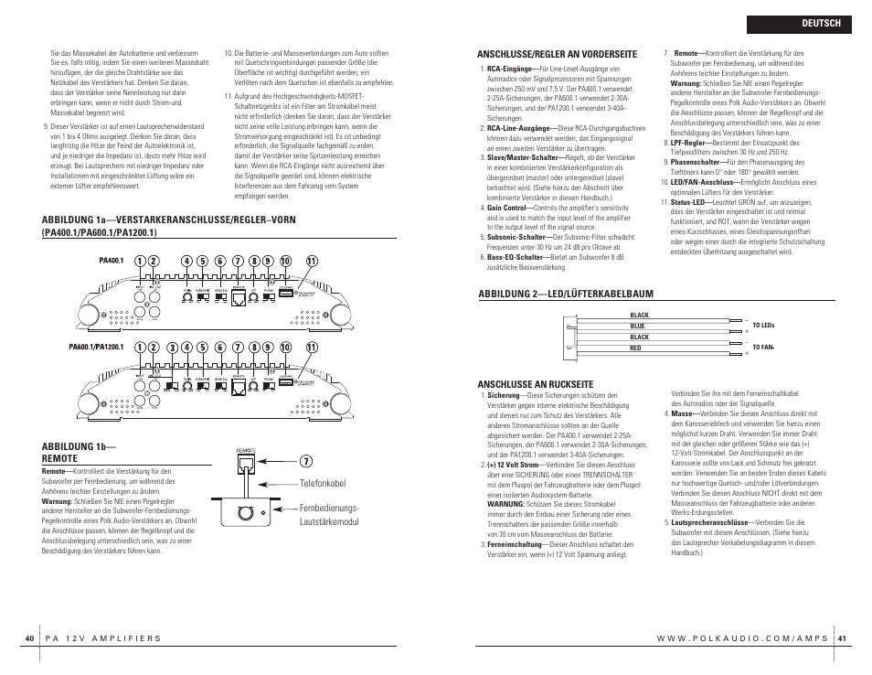 Polk Audio PA400.1 User Manual | Page 21 / 39