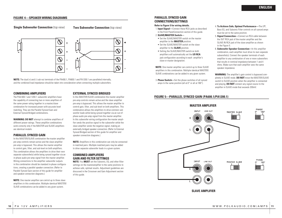 Polk Audio PA400.1 User Manual | Page 6 / 39
