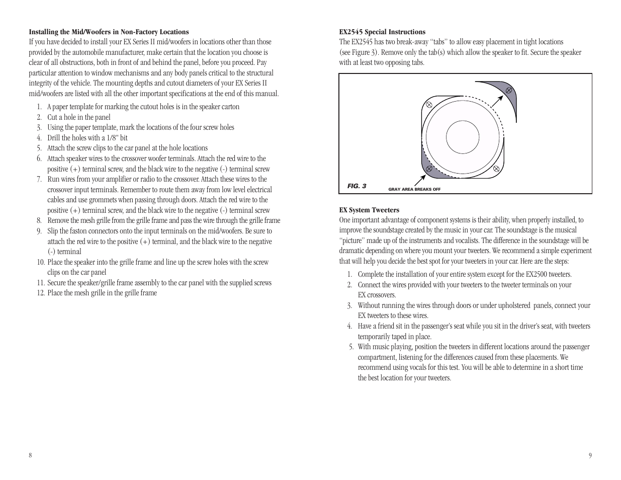 Polk Audio EX SERIES II User Manual | Page 5 / 8