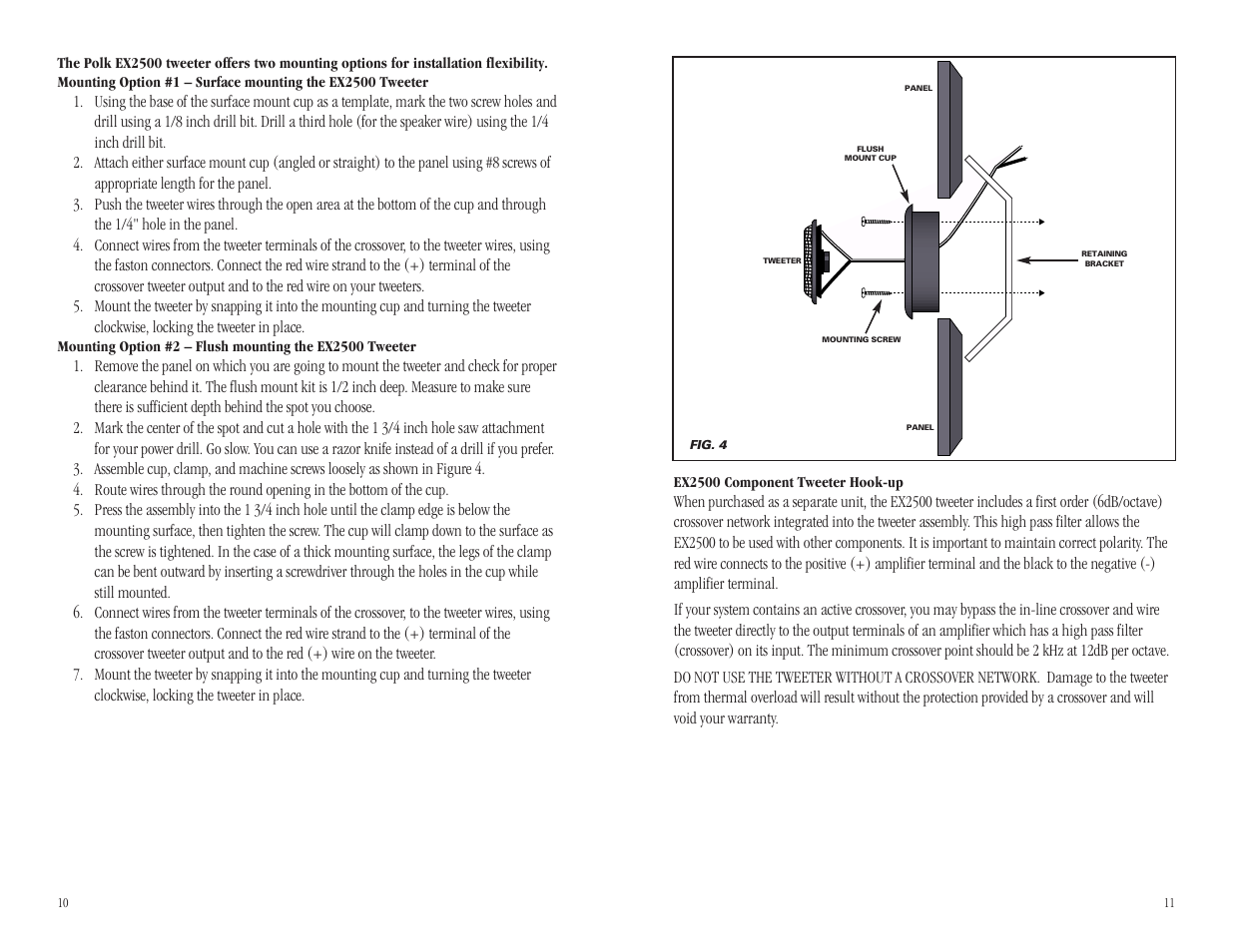 Polk Audio EX SERIES II User Manual | Page 6 / 8