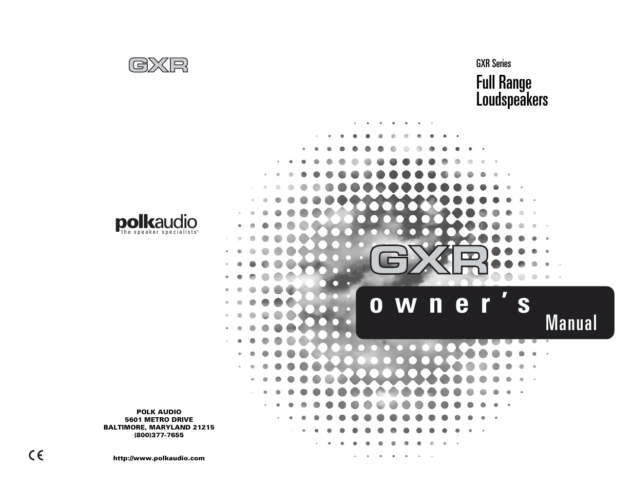 Polk Audio Full Range Loudspeakers GXR4 User Manual | 6 pages