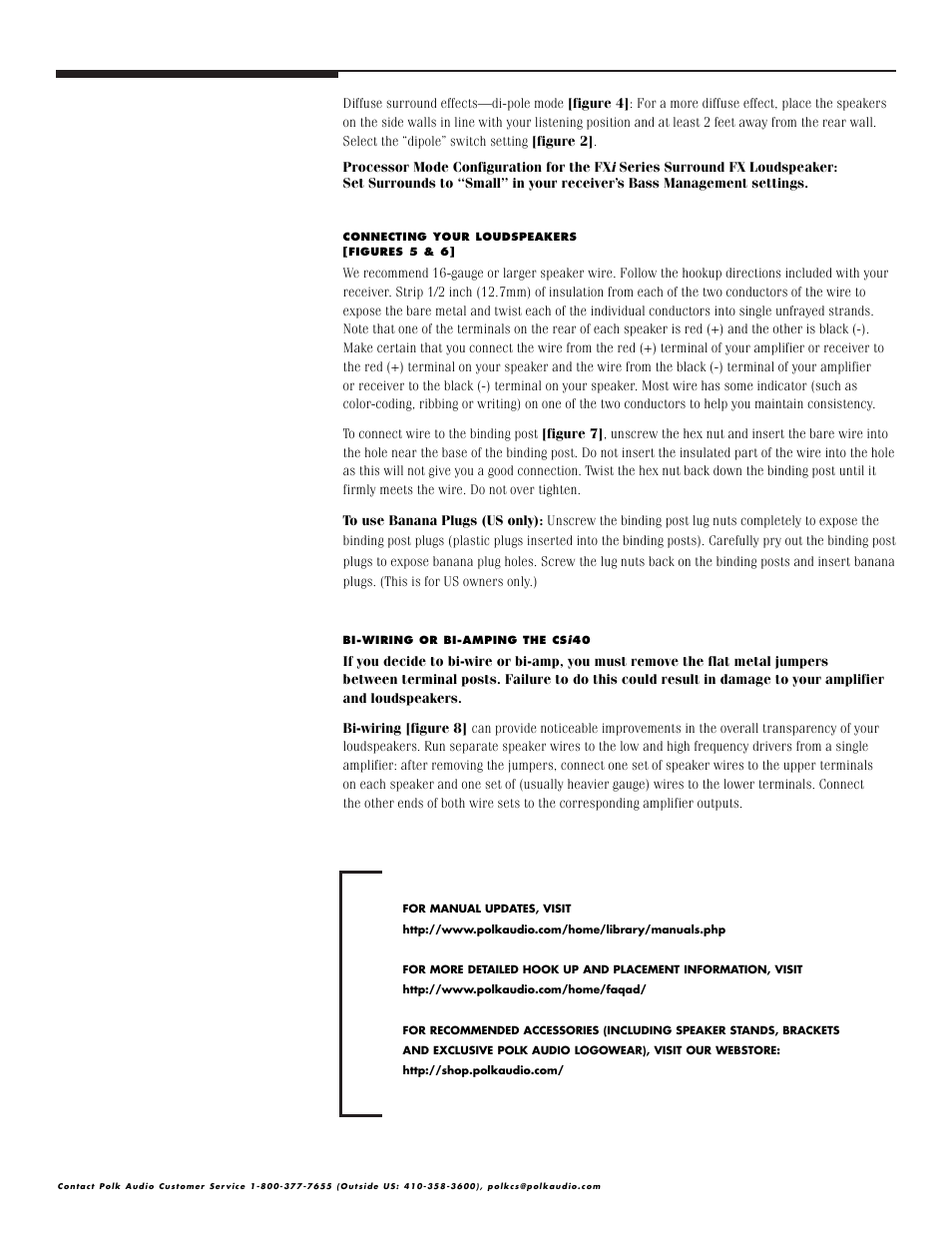 Polk Audio FXI30 User Manual | Page 4 / 8