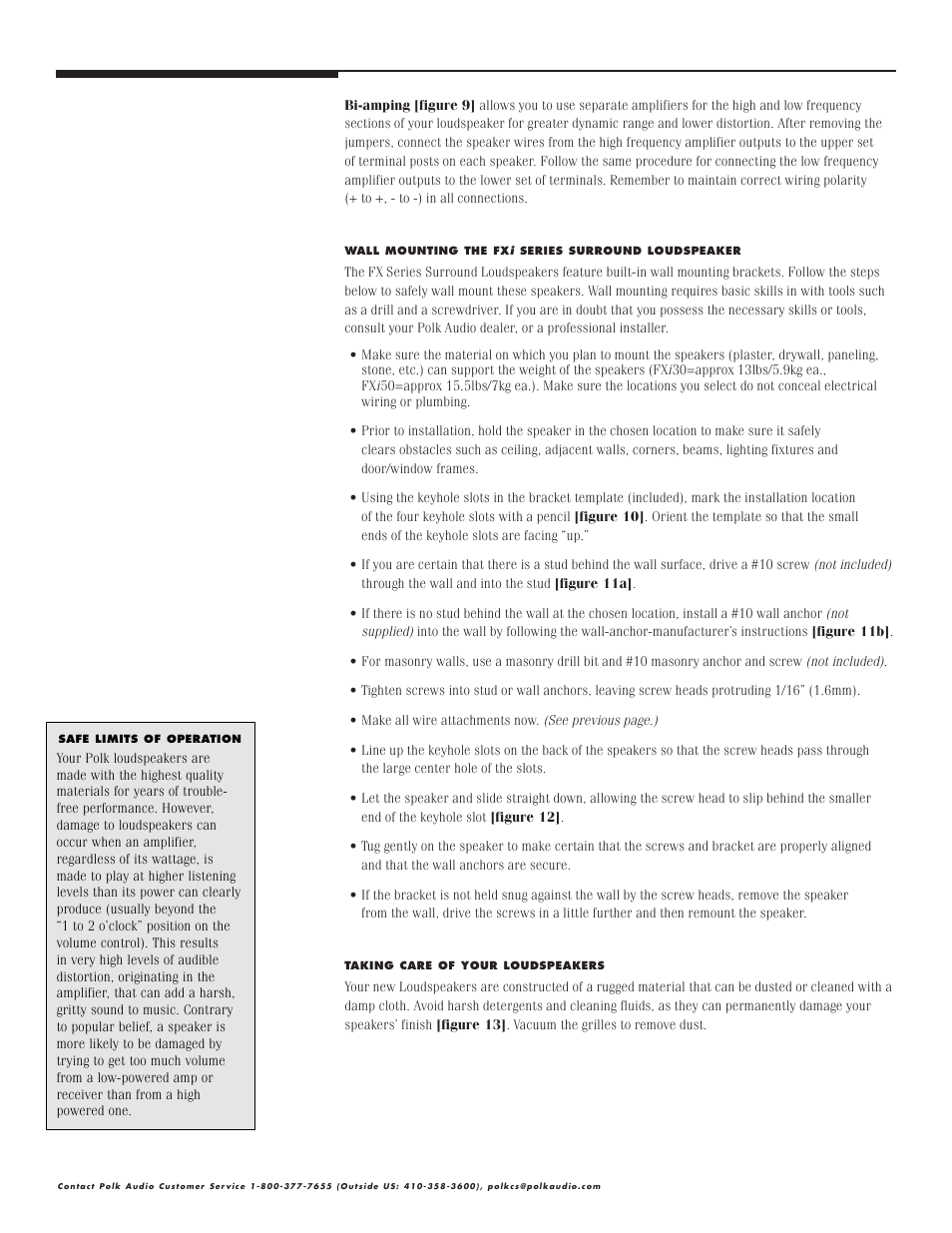 Polk Audio FXI30 User Manual | Page 6 / 8