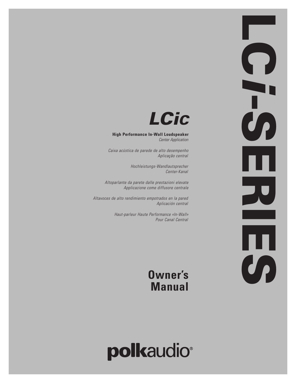 Polk Audio LCi-C User Manual | 22 pages