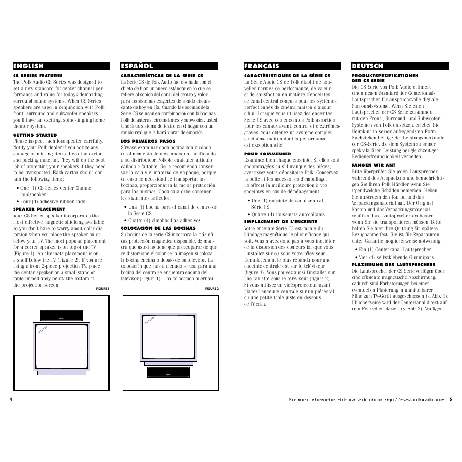 Polk Audio CS 245i User Manual | Page 3 / 10