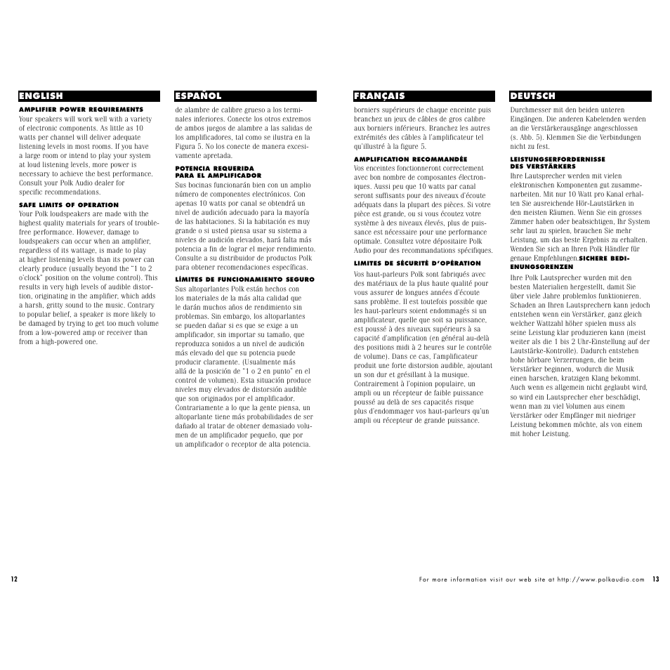 Polk Audio CS 245i User Manual | Page 7 / 10
