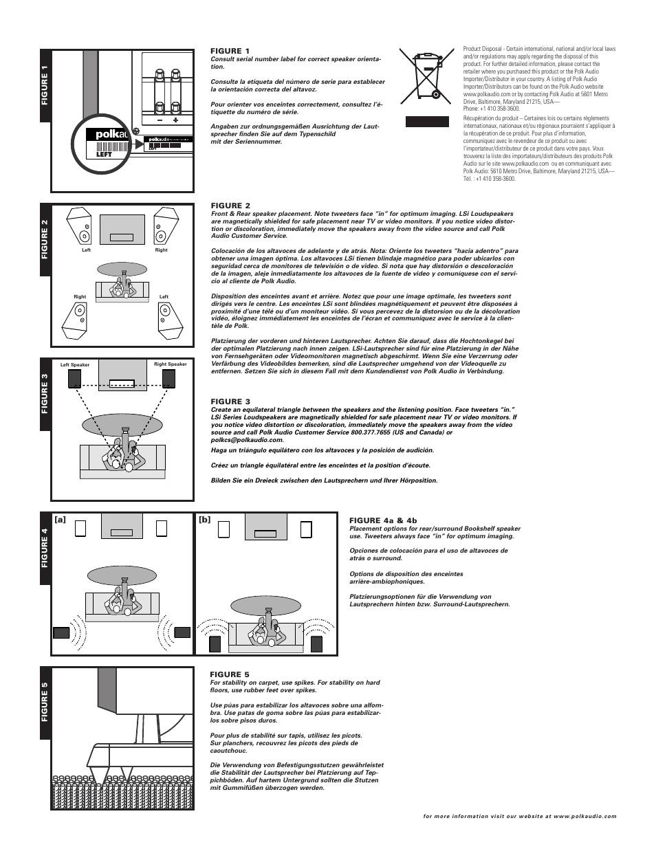 Polk Audio Polkaudio Bookshelf Loudspeaker LSi7 User Manual | Page 3 / 8