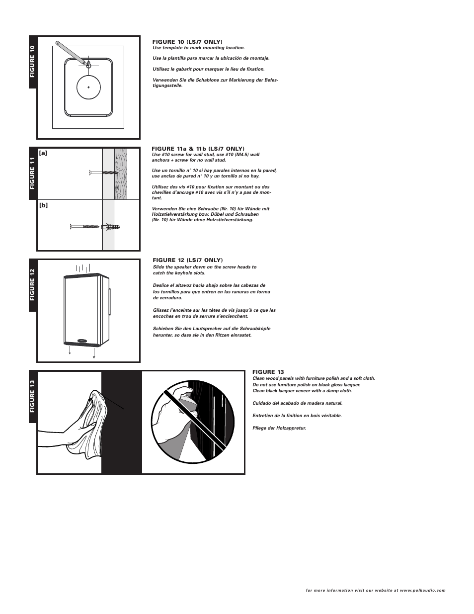 Polk Audio Polkaudio Bookshelf Loudspeaker LSi7 User Manual | Page 7 / 8