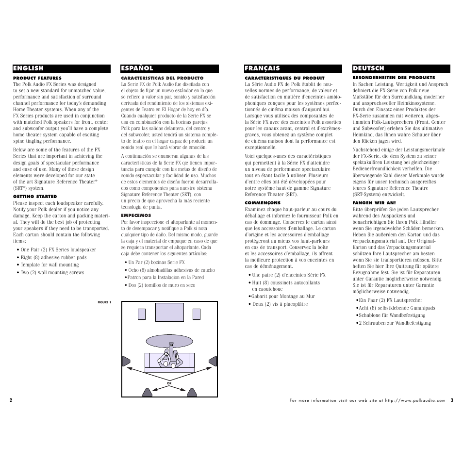 Polk Audio FX500i User Manual | Page 3 / 12