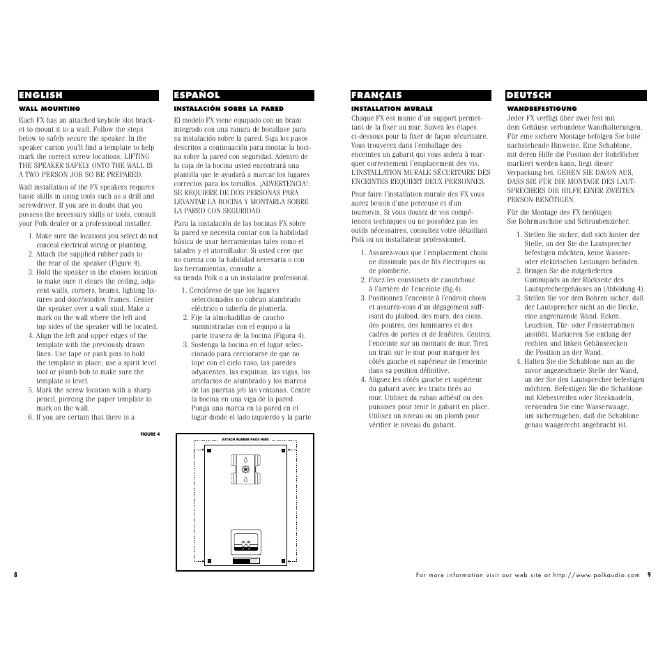 Polk Audio FX500i User Manual | Page 6 / 12