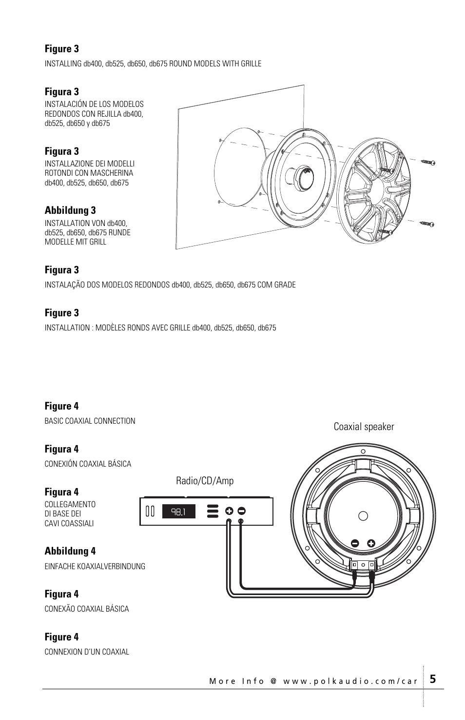 Polk Audio polkaudio the speaker specialists DB400 User Manual | Page 5 / 12