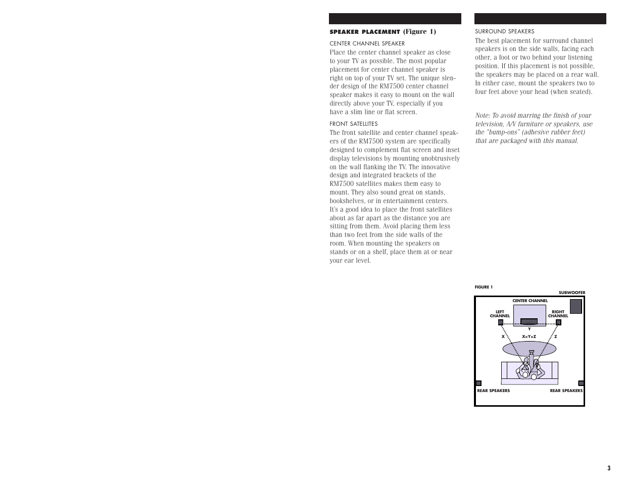 Polk Audio RM7500 User Manual | Page 3 / 10