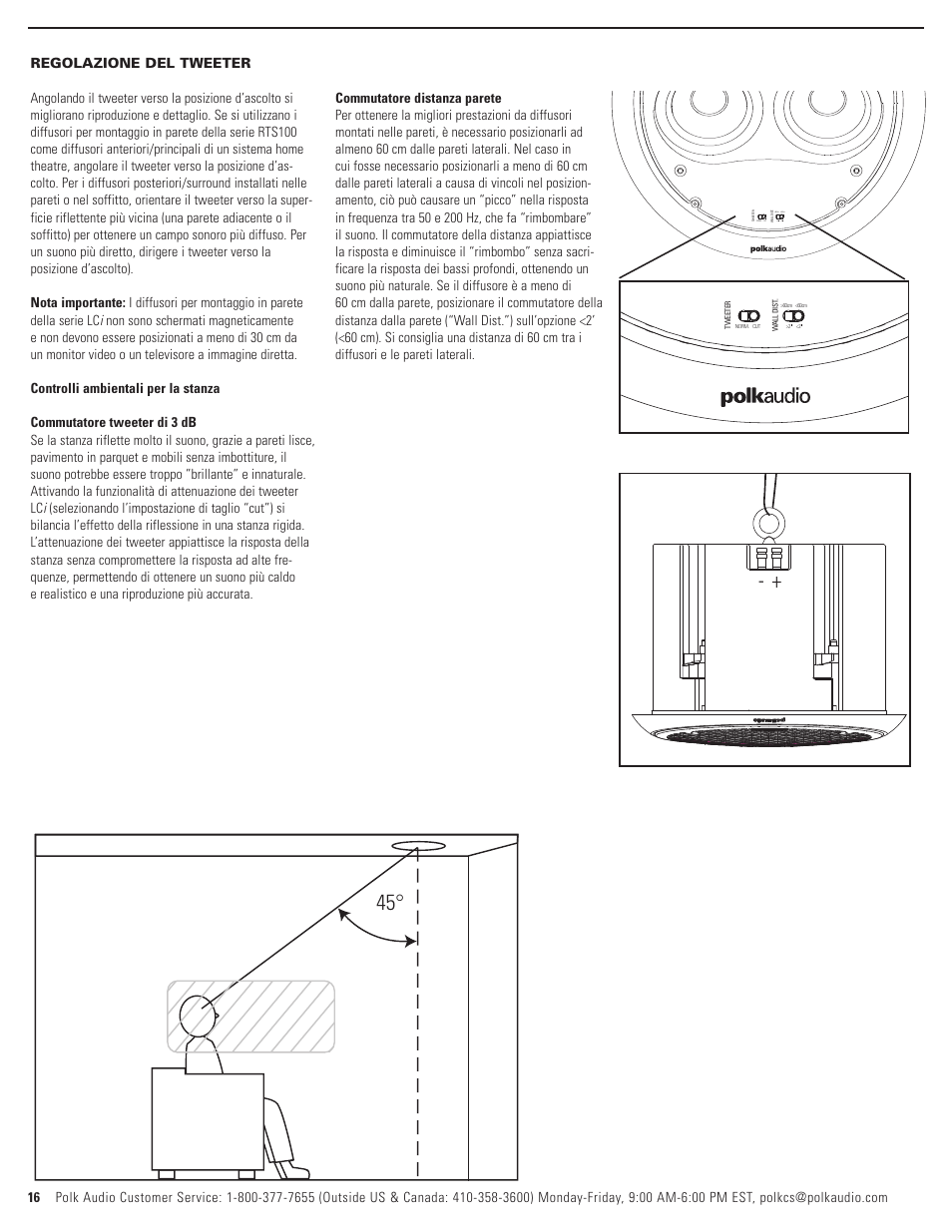 Polk Audio LCi-RTS100 User Manual | Page 16 / 28