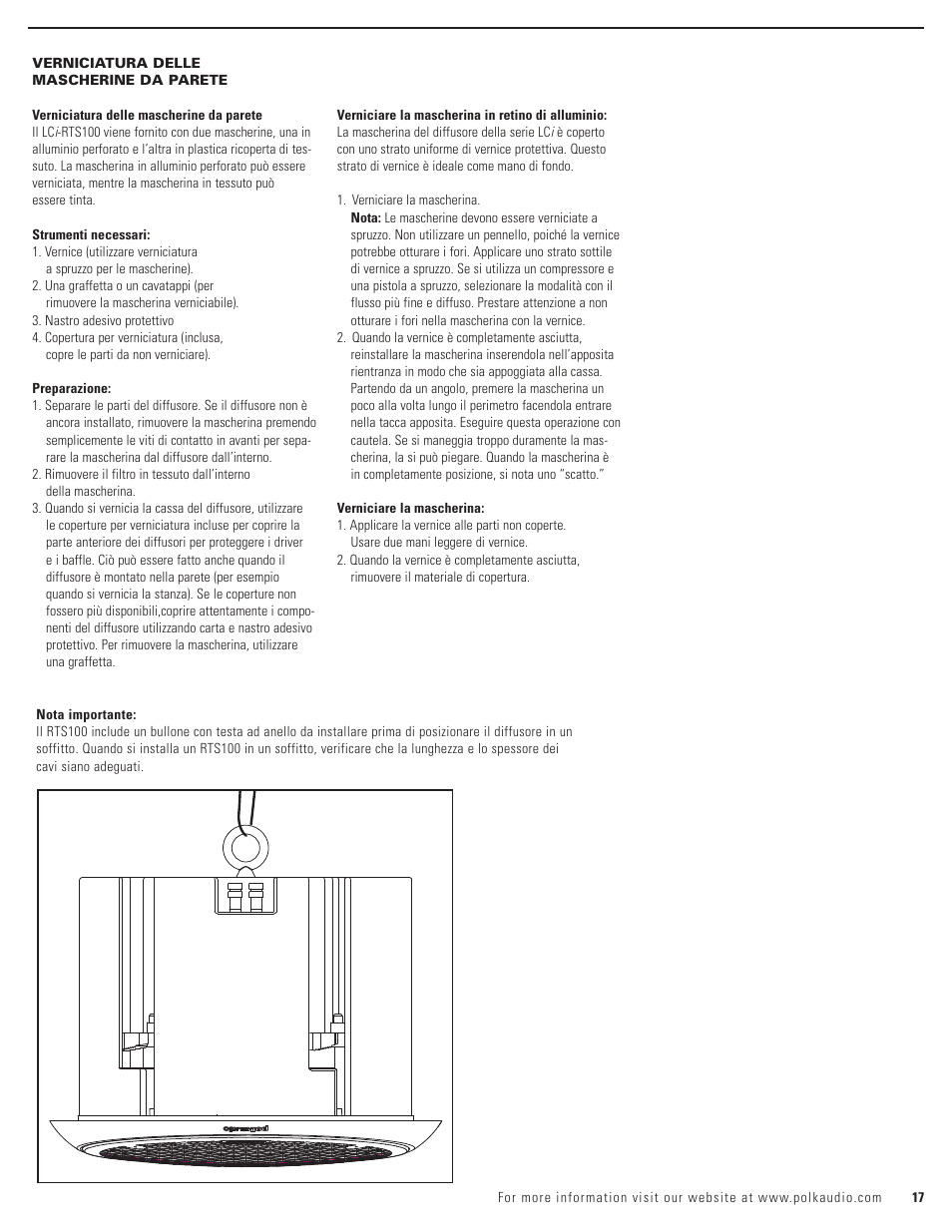 Polk Audio LCi-RTS100 User Manual | Page 17 / 28