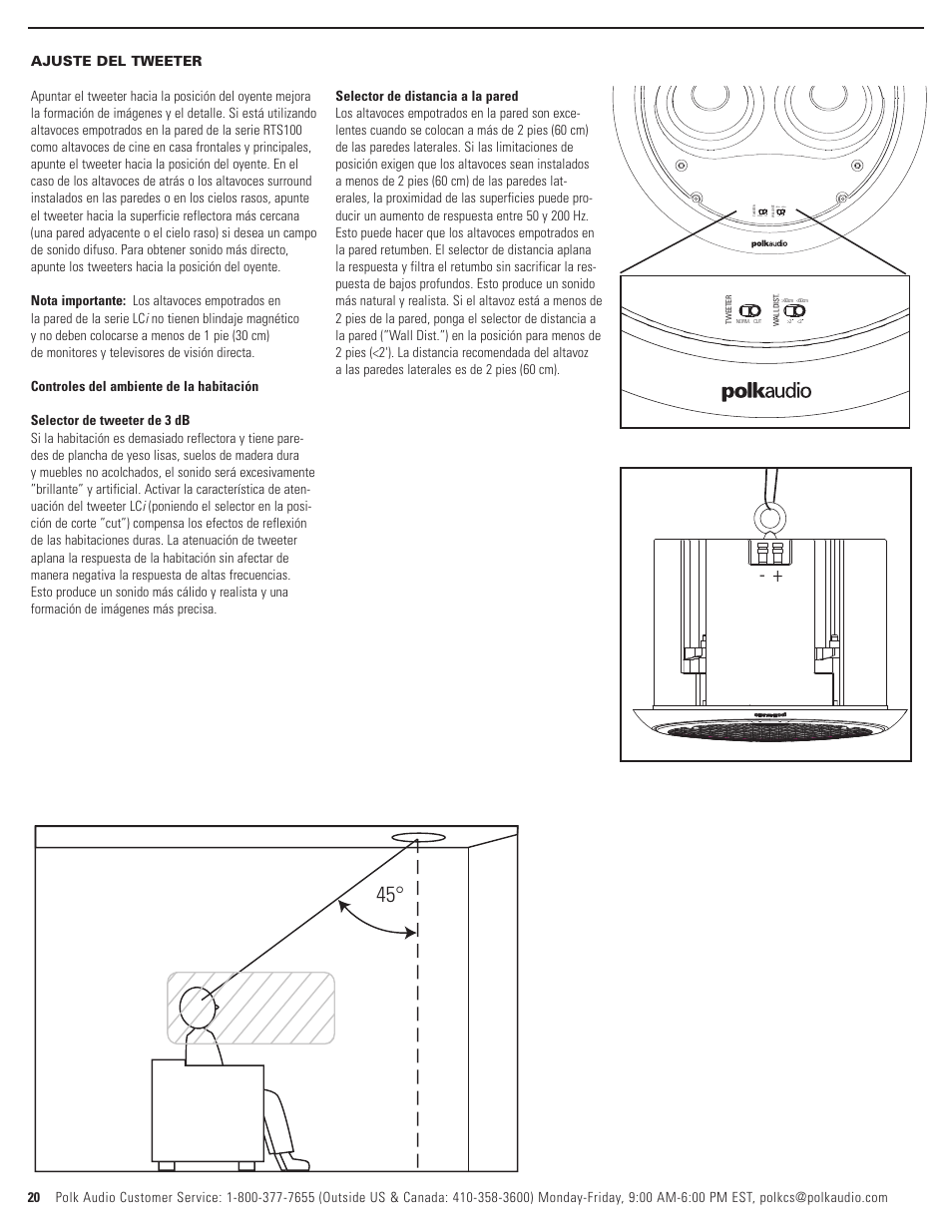 Polk Audio LCi-RTS100 User Manual | Page 20 / 28