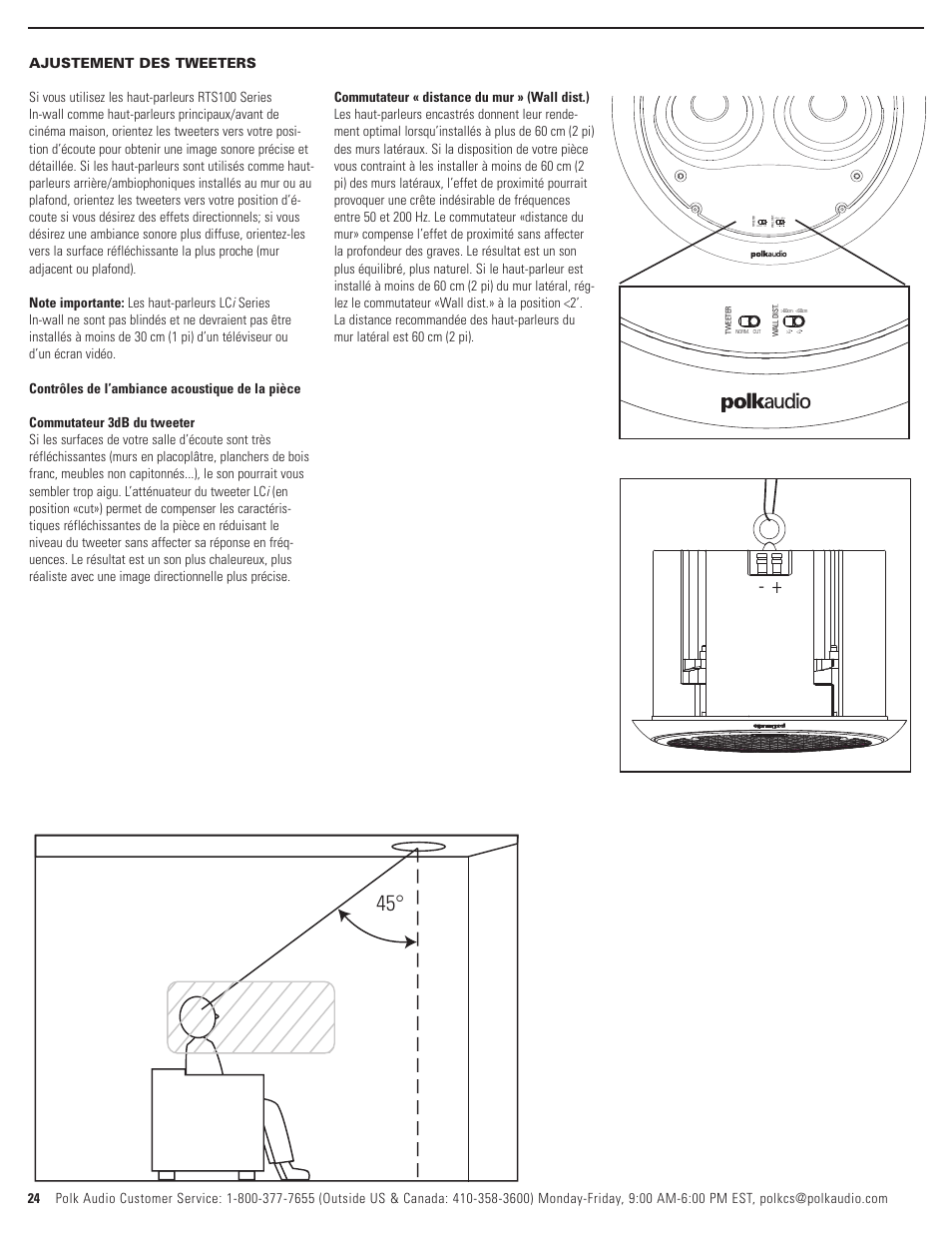 Polk Audio LCi-RTS100 User Manual | Page 24 / 28