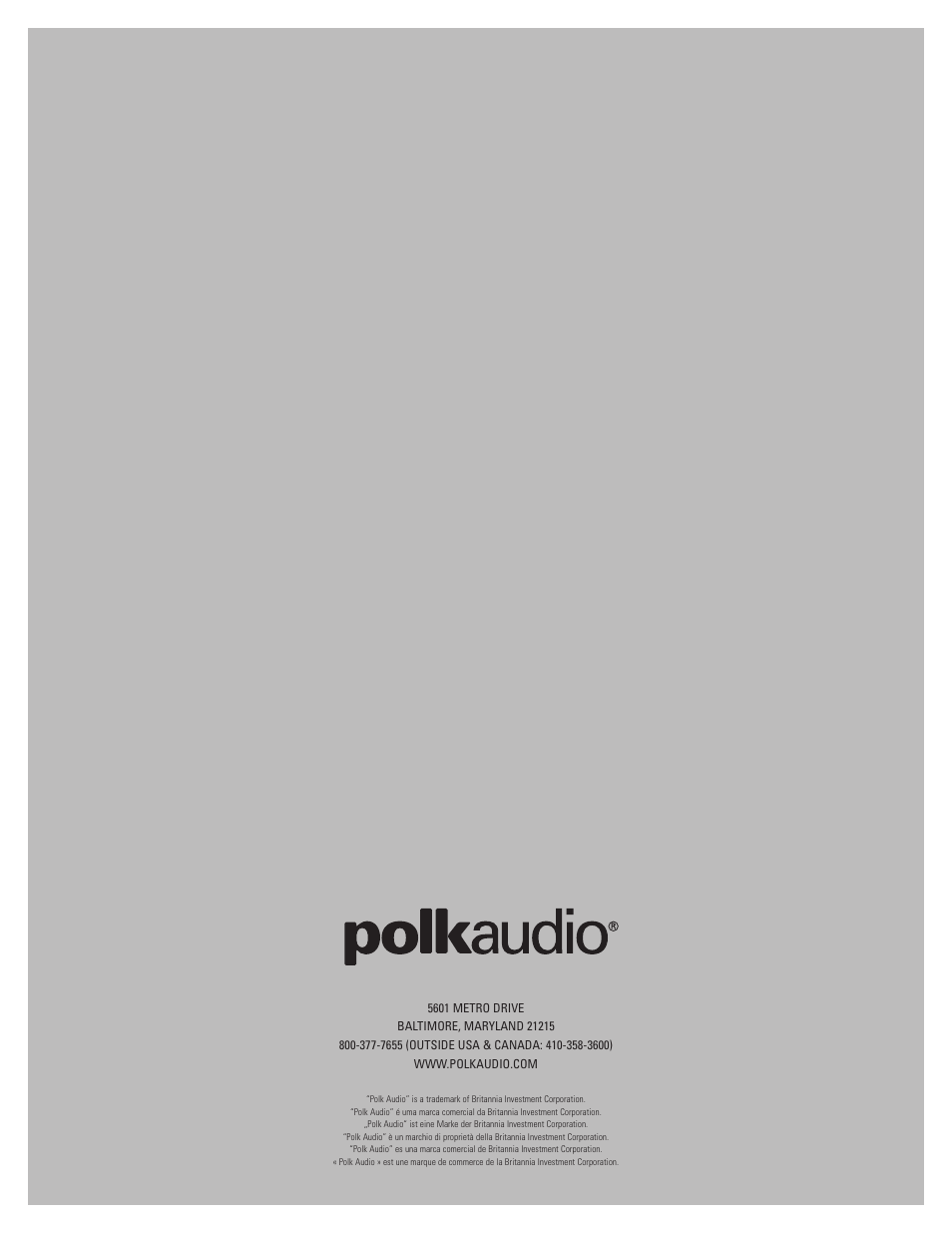 Polk Audio LCi-RTS100 User Manual | Page 28 / 28