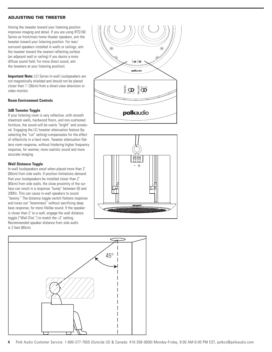 Polk Audio LCi-RTS100 User Manual | Page 4 / 28
