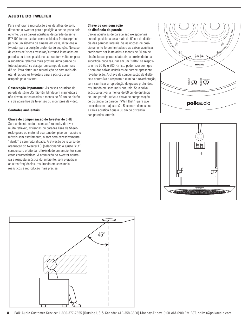 Polk Audio LCi-RTS100 User Manual | Page 8 / 28