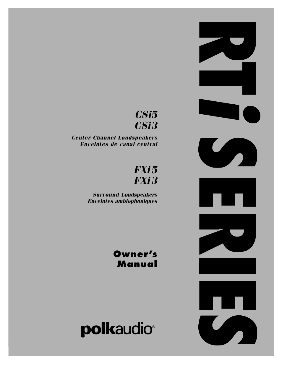 Polk Audio Center Channel Loudspeakers CSi User Manual | 8 pages