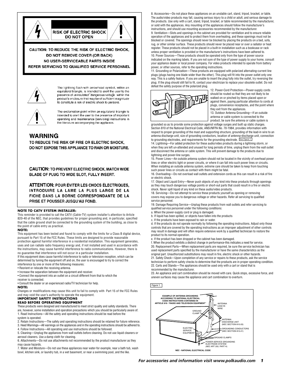 Polk Audio AMR130 User Manual | Page 3 / 8