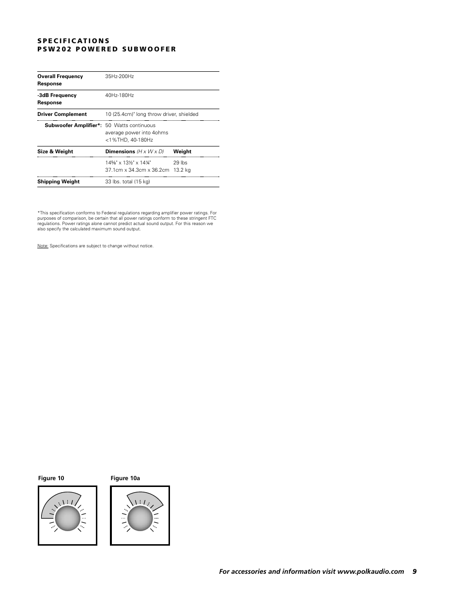 Polk Audio 5601 User Manual | Page 10 / 12