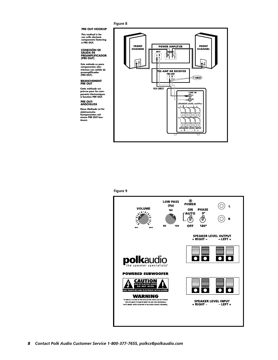 Figure 8, Figure 9 | Polk Audio 5601 User Manual | Page 9 / 12