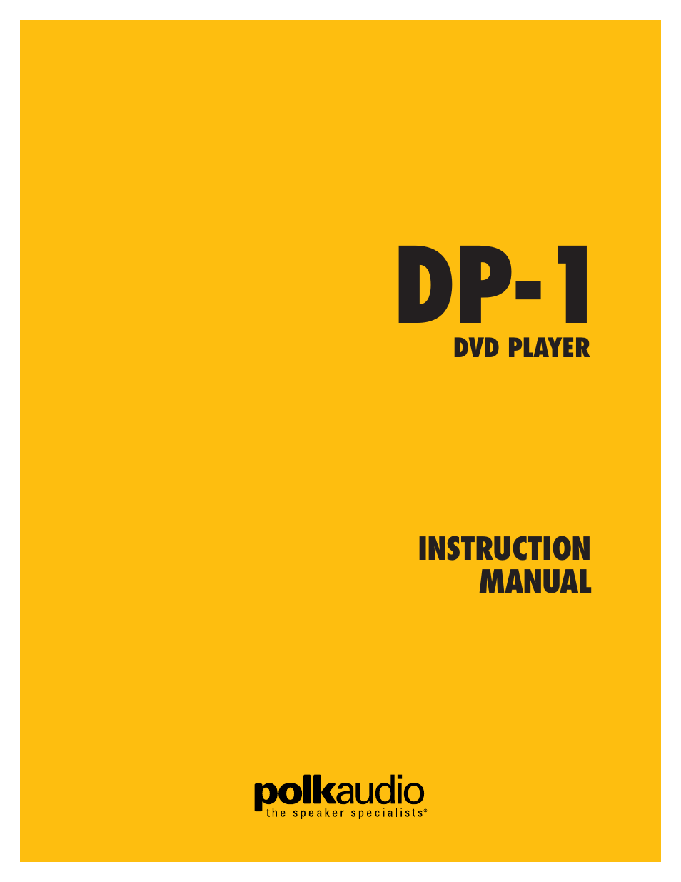 Polk Audio DP-1 User Manual | 46 pages