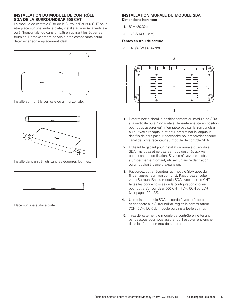 Polk Audio SurroundBar 400 Component Home Theater Speaker Bar CHT400 User Manual | Page 17 / 40