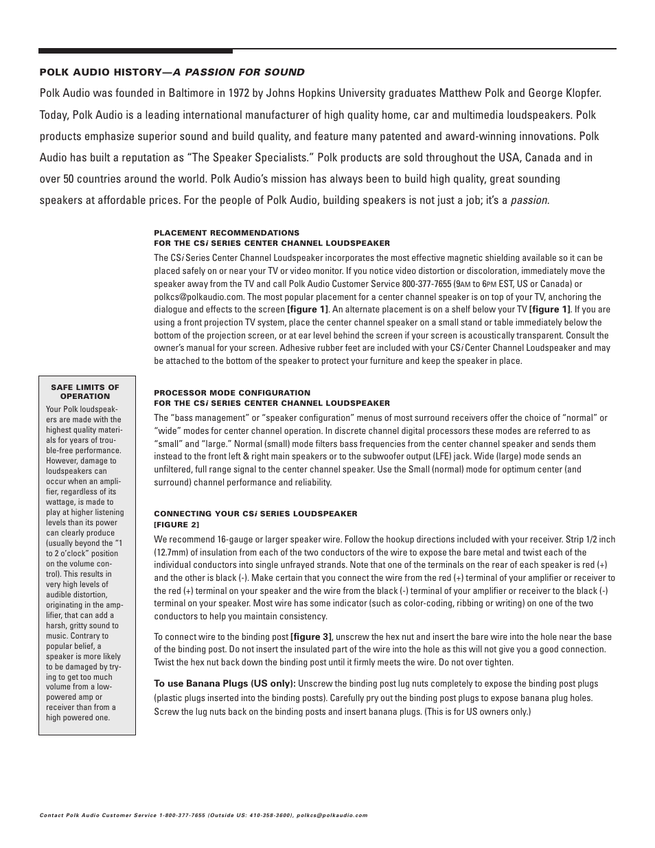 Polk Audio CSi25 User Manual | Page 2 / 4