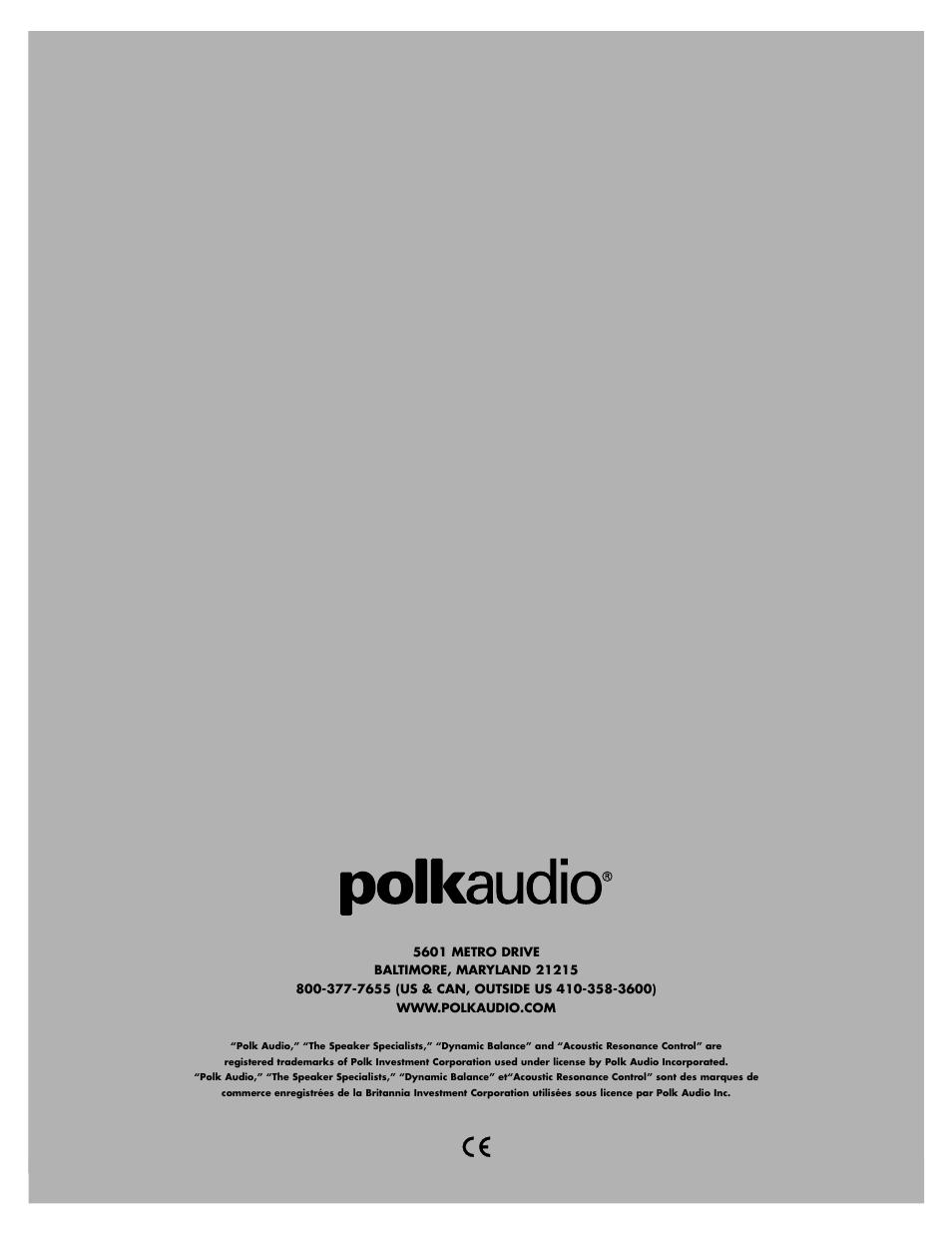 Polk Audio CSi25 User Manual | Page 4 / 4