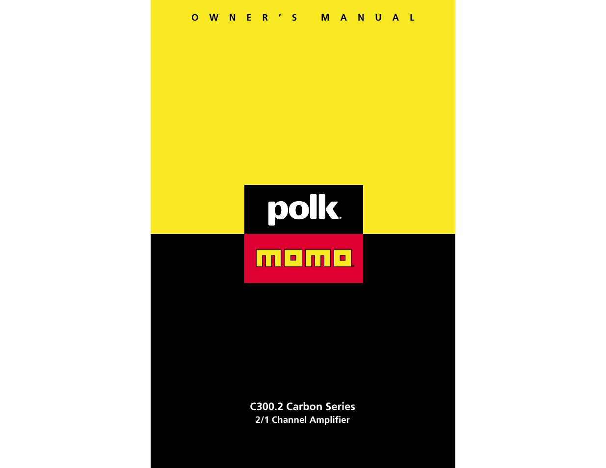 Polk Audio CARBON SERIES C300.2 User Manual | 13 pages