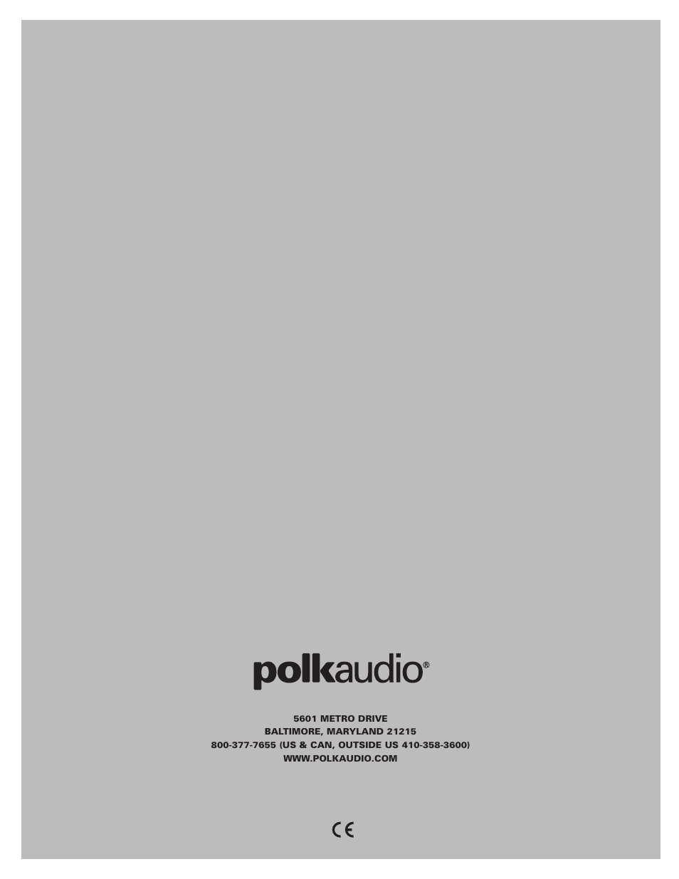 Polk Audio TSi 500 User Manual | Page 15 / 15