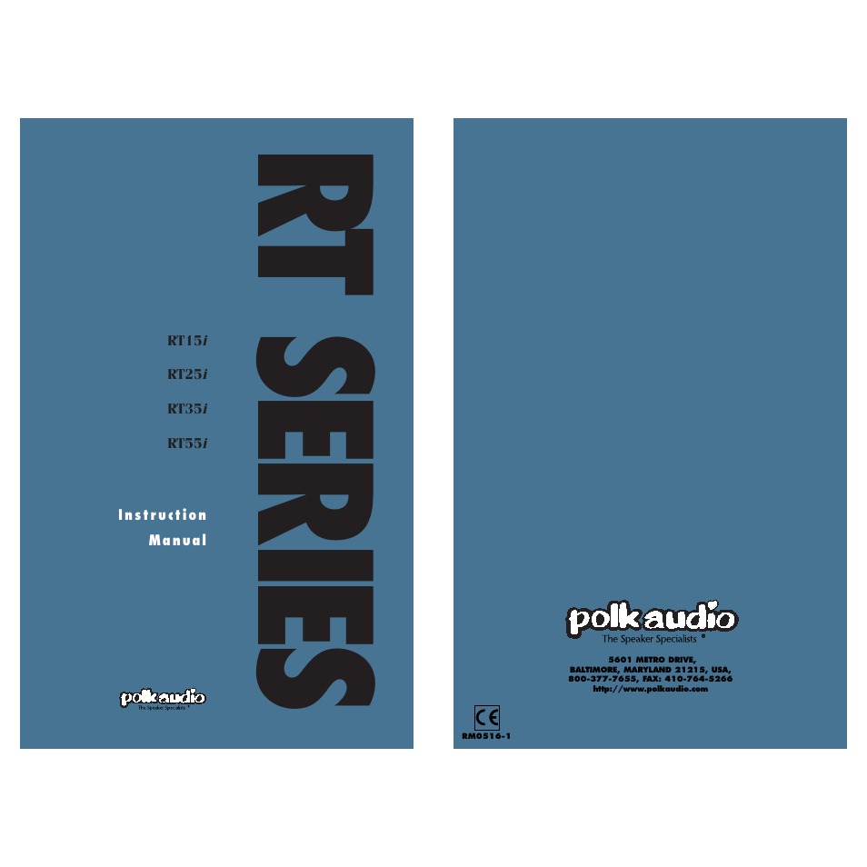 Polk Audio RT15 User Manual | 12 pages