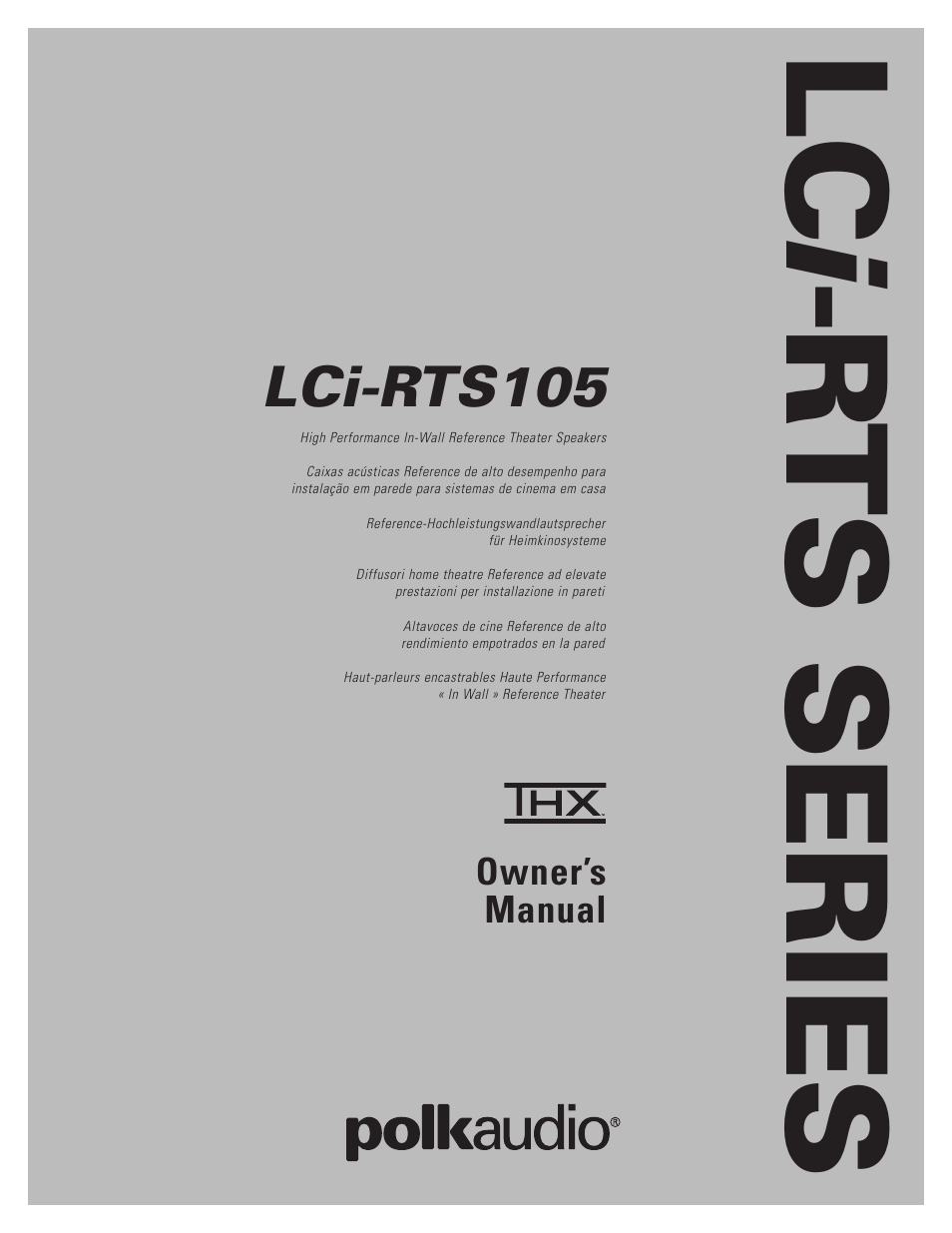 Polk Audio LCi-RTS105 User Manual | 28 pages