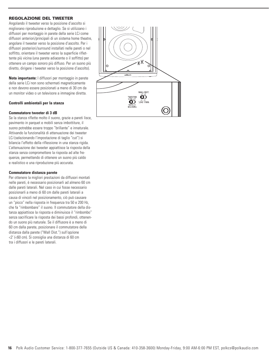 Polk Audio LCi-RTS105 User Manual | Page 16 / 28