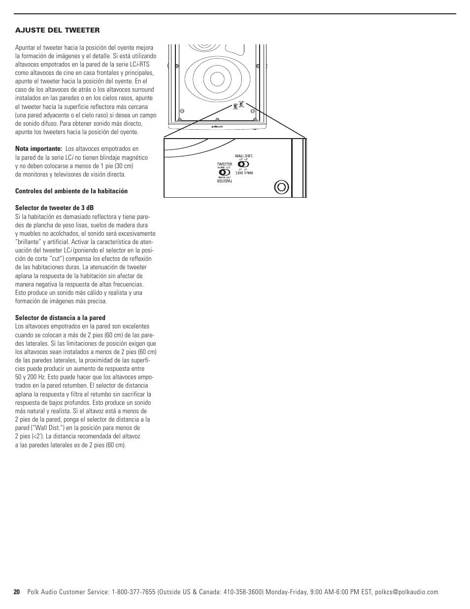 Polk Audio LCi-RTS105 User Manual | Page 20 / 28