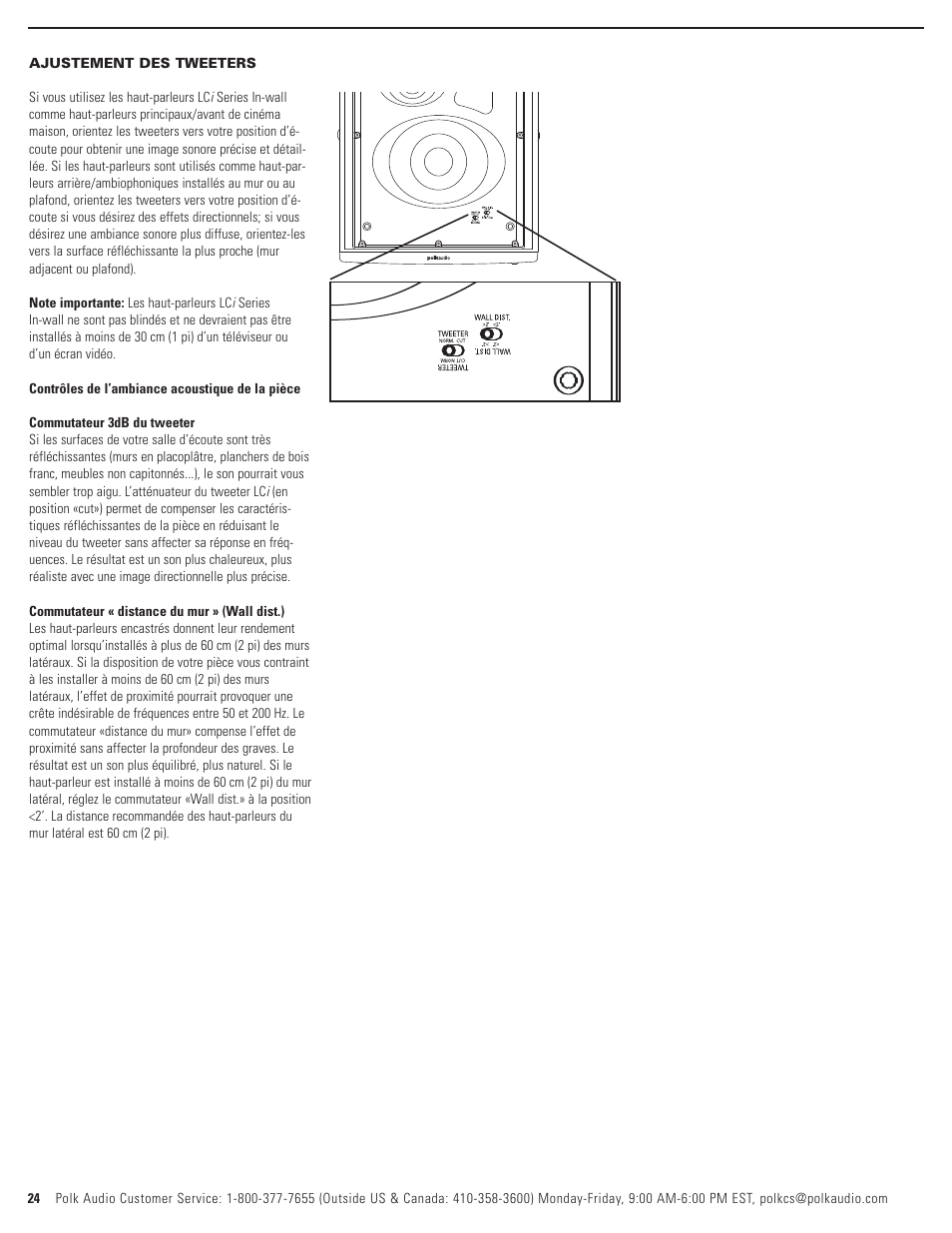 Polk Audio LCi-RTS105 User Manual | Page 24 / 28