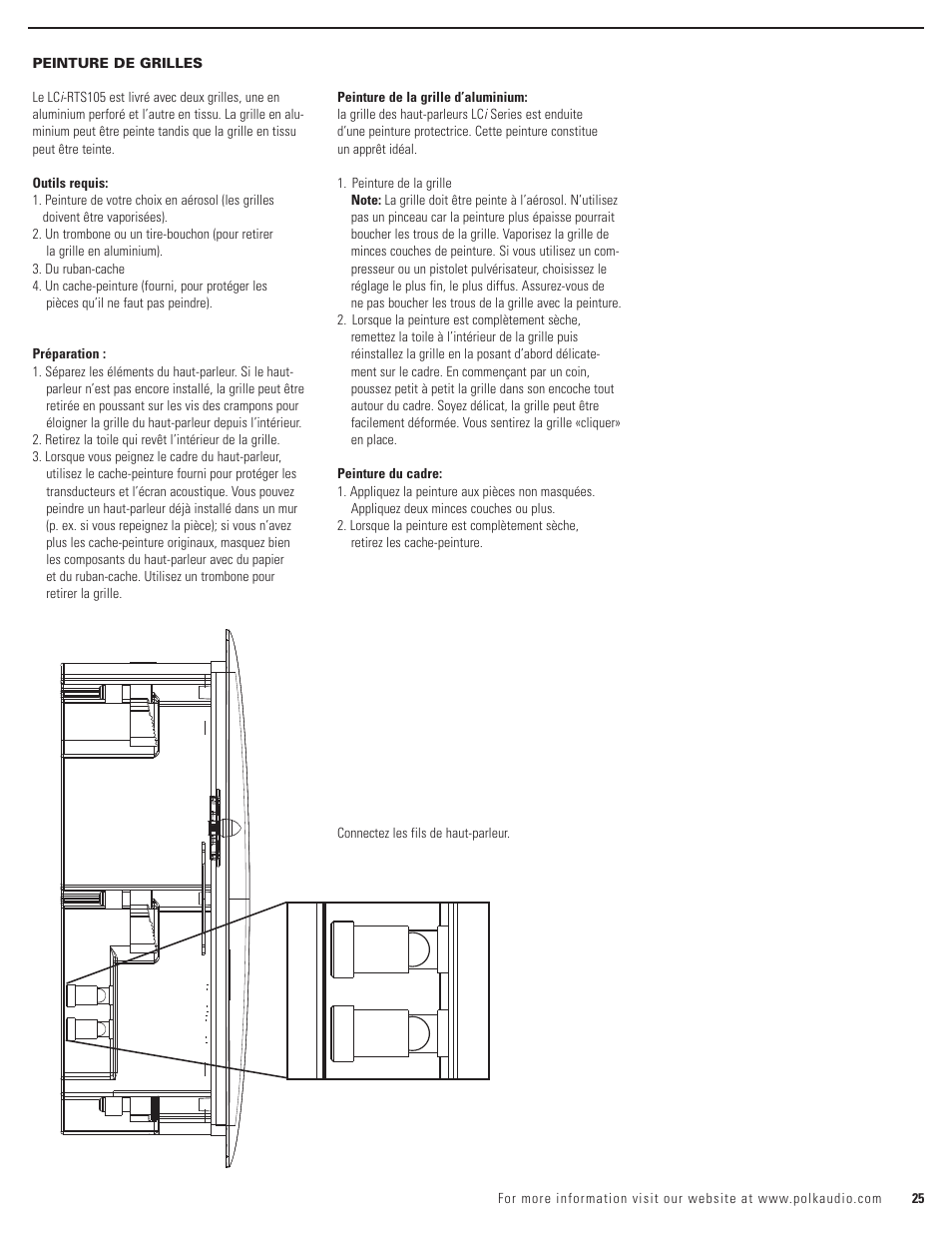 Polk Audio LCi-RTS105 User Manual | Page 25 / 28