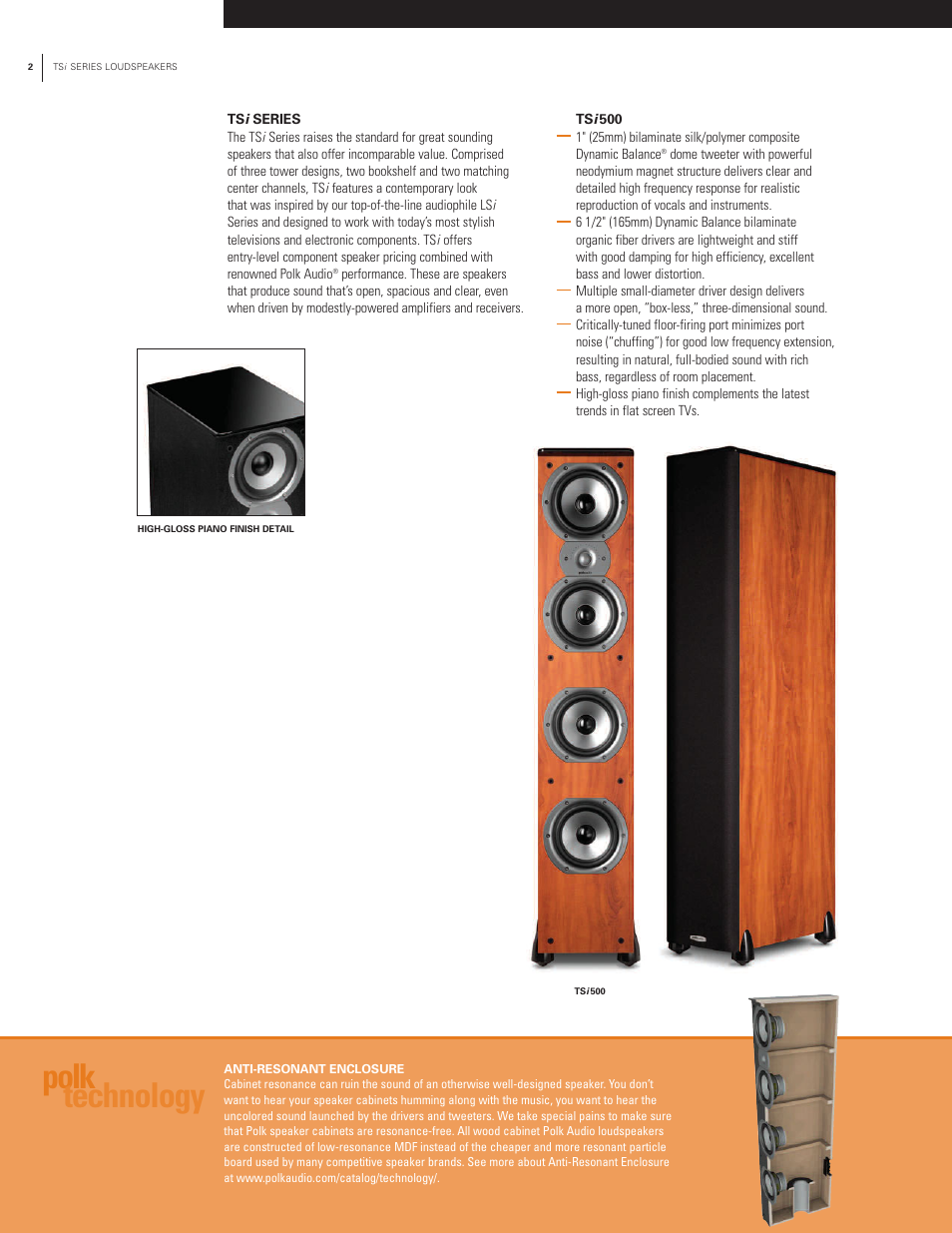 Polk technology | Polk Audio TSi Series User Manual | Page 2 / 12