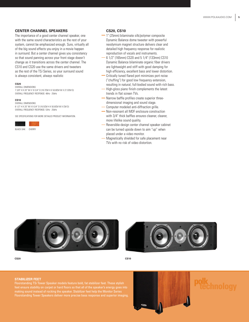 Polk technology | Polk Audio TSi Series User Manual | Page 5 / 12