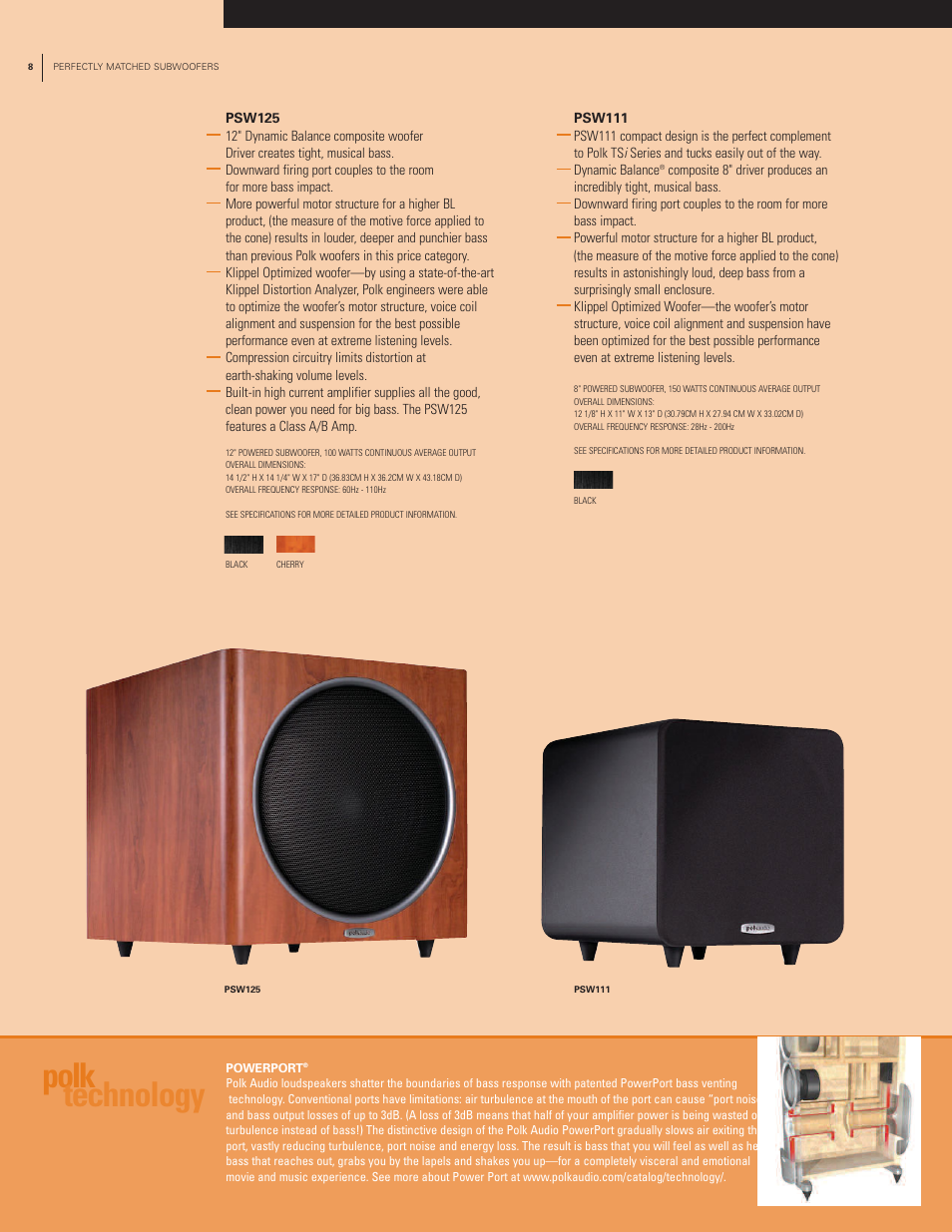 Polk technology | Polk Audio TSi Series User Manual | Page 8 / 12