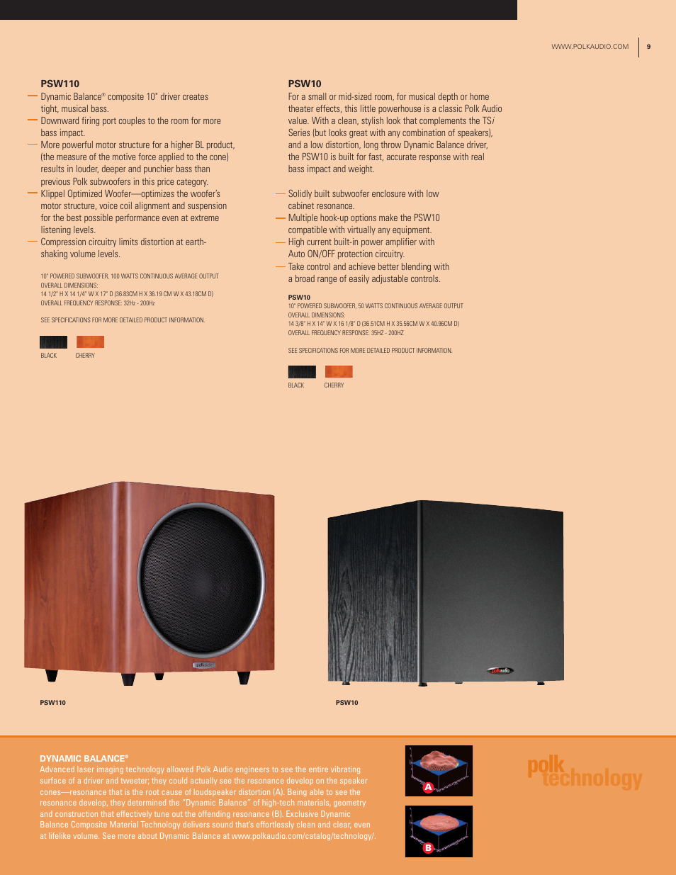 Polk technology | Polk Audio TSi Series User Manual | Page 9 / 12