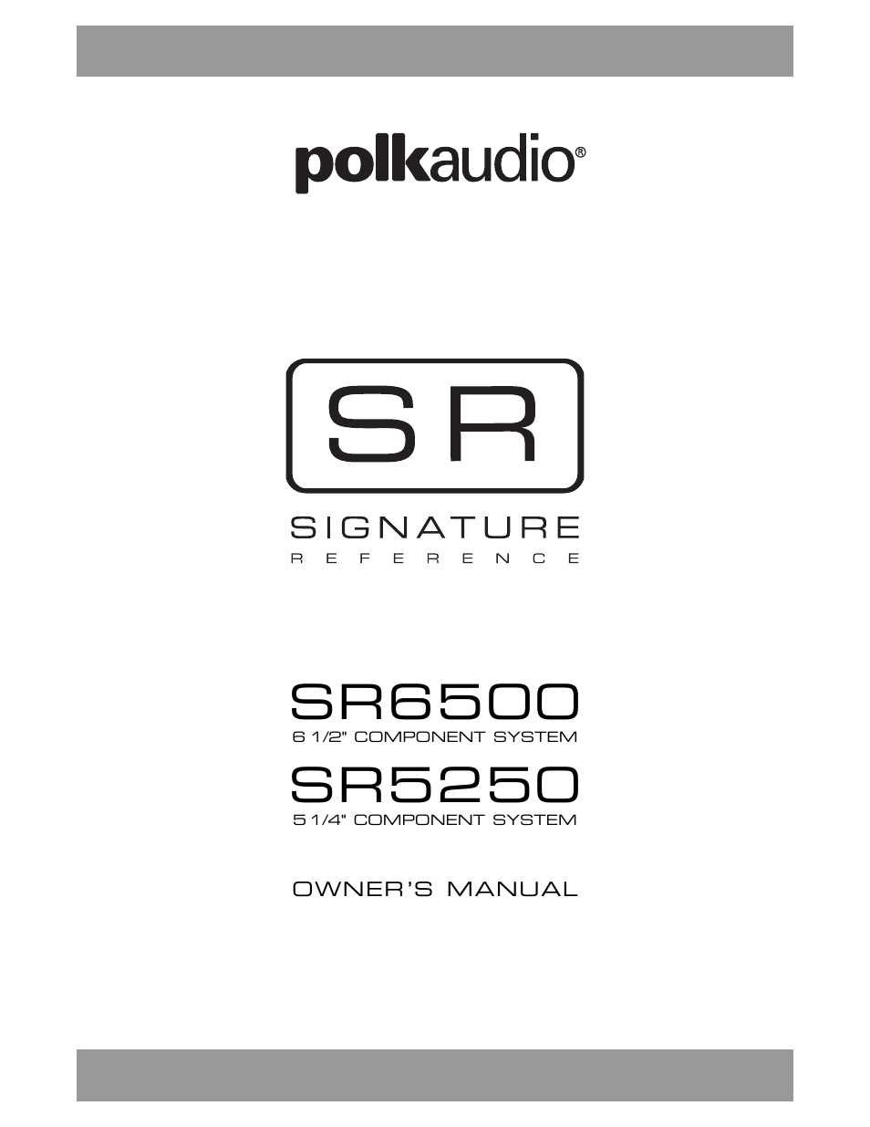 Polk Audio SR65006 User Manual | 24 pages