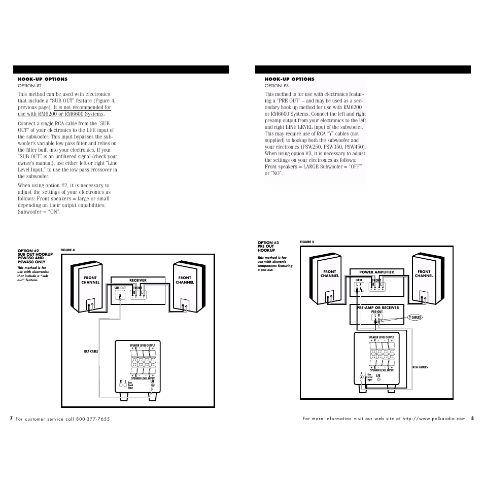 Option #2 | Polk Audio PSW 450 User Manual | Page 8 / 20