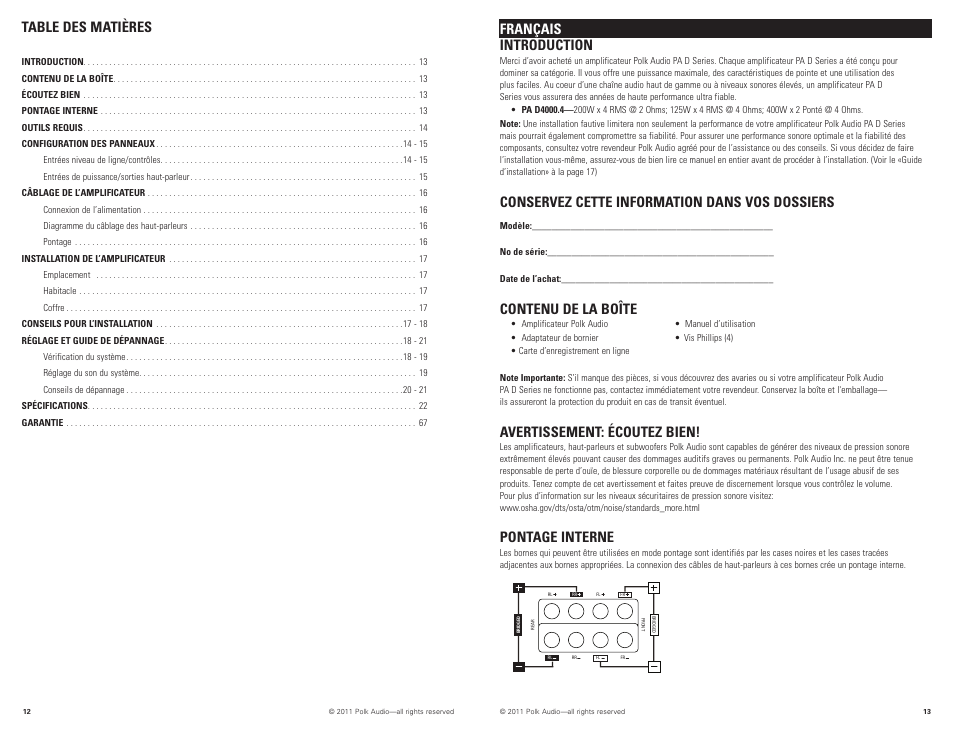 Polk Audio PAD4000.4 User Manual | Page 7 / 34