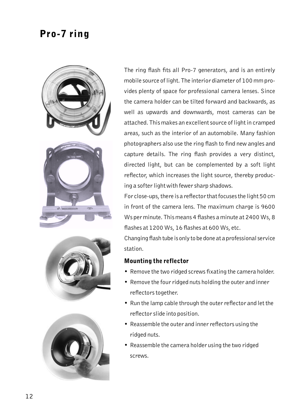 Pro-7 ring | Profoto Pro-7 User Manual | Page 12 / 43