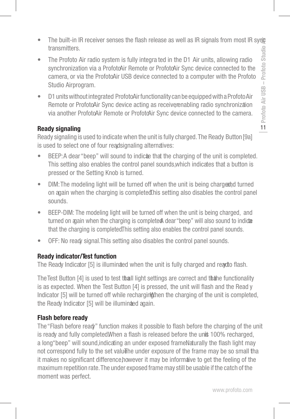 Profoto D1 500 AIR User Manual | Page 11 / 24