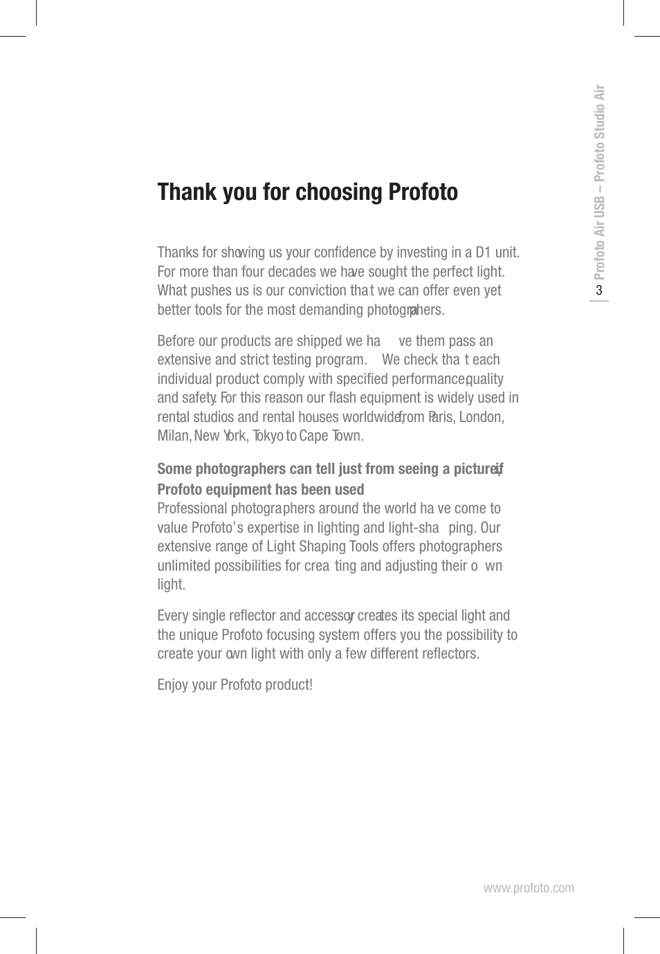 Profoto D1 500 AIR User Manual | Page 3 / 24