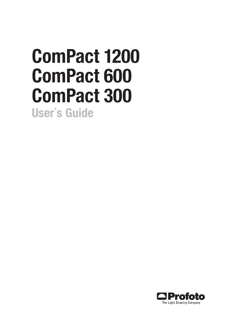 Profoto ComPact 300 User Manual | 72 pages